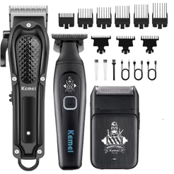Kemei Máquina De Cortar Cabelo Sem Fio Para Homens Aparador De Navalha Elétrica Recarregável Barbeador Elétrico Barbeiro