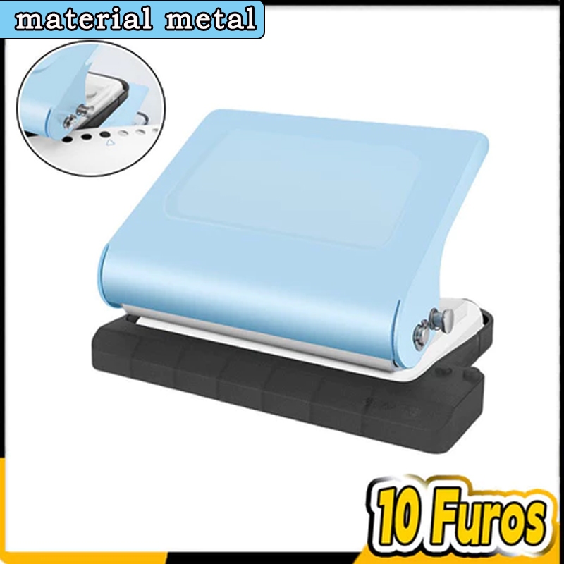 Perfurador Manual pode perfurar dez furos portátil Universal adequado para arquivos de papel