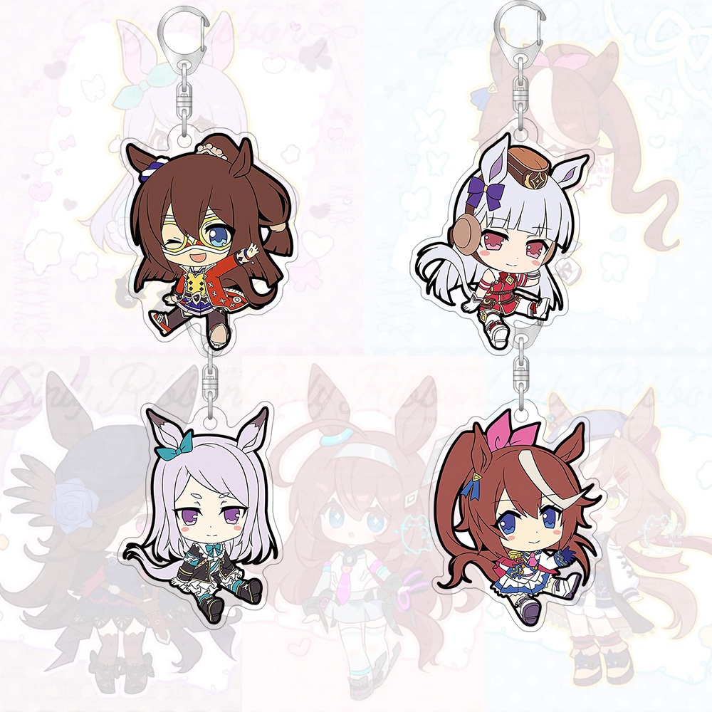 Chaveiro Acrílico Umamusume Bonito Anime Decoração Bolsa Escolar Pequeno Pingente De Presente — imagem 2 de 2
