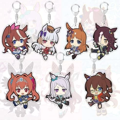 Chaveiro Acrílico Umamusume Bonito Anime Decoração Bolsa Escolar Pequeno Pingente De Presente