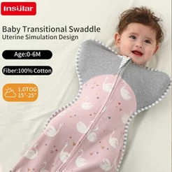 Insular Todas As Estações Algodão Recém-Nascido Saco De Dormir Swaddle Cobertor Envoltório-Bolsa Anti-Chute Para Bebê Ma