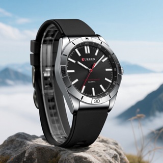 Genuíno CURREN Marca Relógio Masculino Minimalista Cavalheiro Pulseira De Silicone Design Exclusivo Estilo Casual Versát em Oferta na Shopee