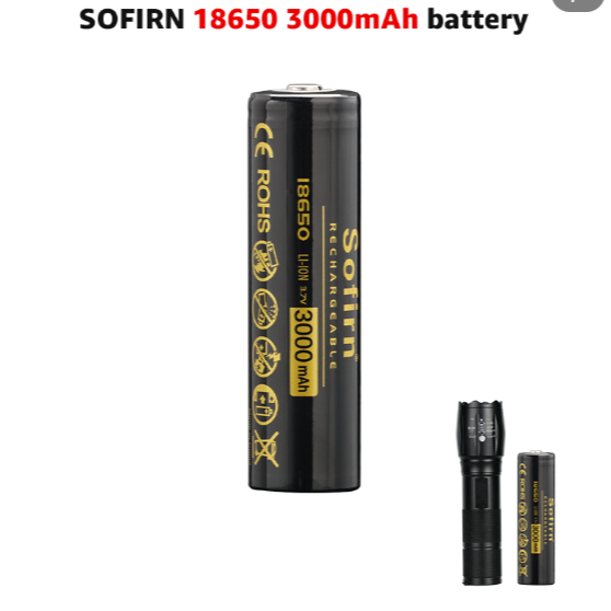 Lanterna Com Zoom Brilhante Sofirn 3000mah Bateria Recarregável 18650 Para SC31T SK1 SP31V3 SP31V2