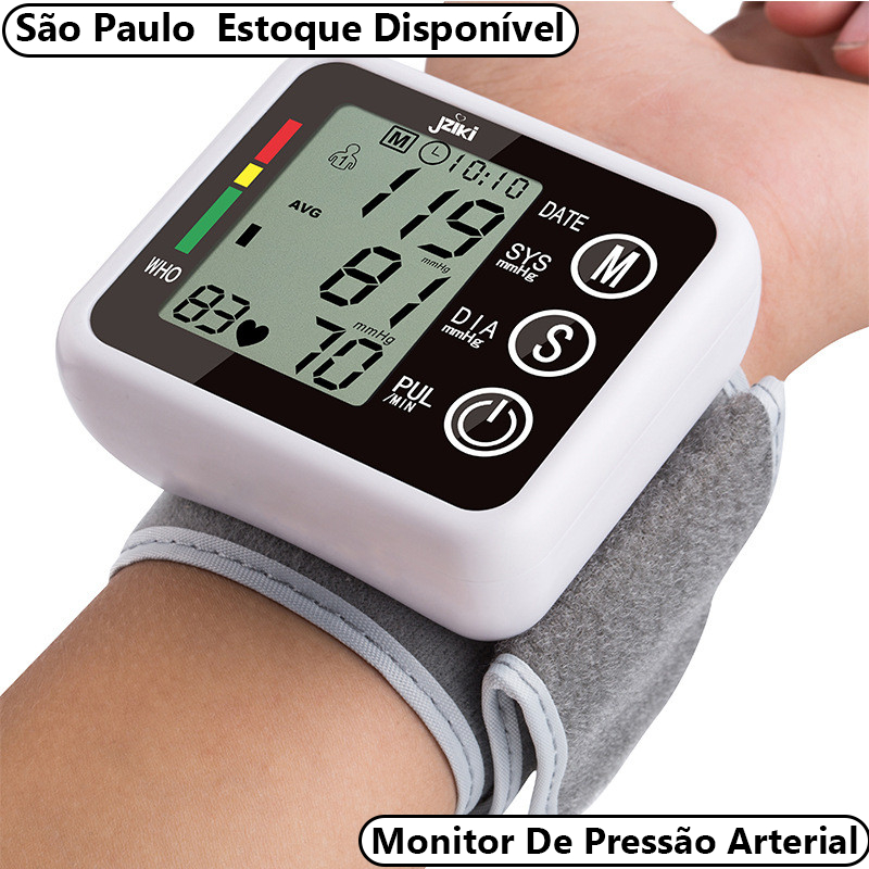 2025 Monitor De Pressão Arterial De Braço Digital Totalmente Automático Medição De Pulso São Paulo Estoque Disponível
