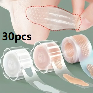 30 Unidades/Rolo Forros De Calcanhar Antiderrapantes Palmilhas De Gel Com Almofadas De Bolha Adesivas Confortáveis Para