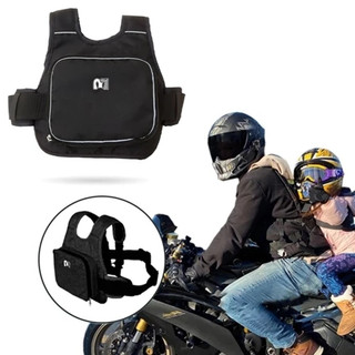 Colete Cinto de Segurança Infantil Para Andar Moto Criança Arnês de Bolsa de Armazenamento Portátil