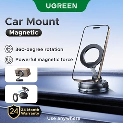 UGREEN Novo Suporte Magnético Para Telefone Com Ventosa Dobrável E Giratório Resistente iPhone 13 14 15 Pro Max