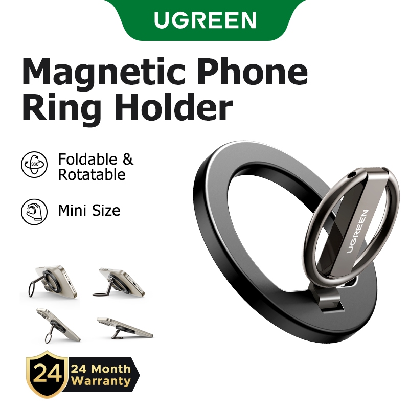UGREEN MagSafe Porta-Anel Magnético De Telefone Zinco Liga De Suporte Ajustável Para iphone Xiaomi Samsung Huawei em Oferta na Shopee