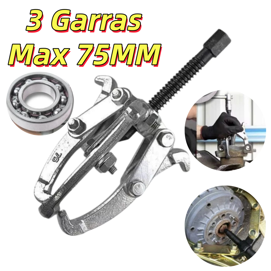 Saca Rolamento e Polia 3 Garras 75mm Aço Profissional Saca Polia Manual 3 Pol Metal Extrator em Oferta na Shopee