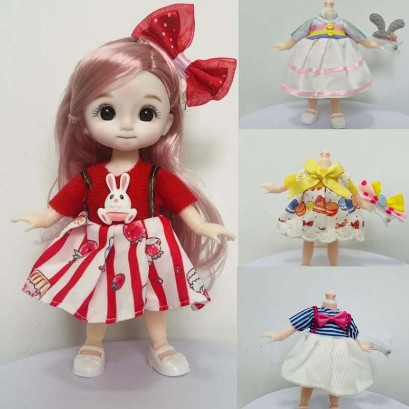 Vestido De Boneca De 16CM , Brinquedos Para Meninas , Acessórios , Roupas LinaBell Ou 1/8 BJD , Brinquedo DIY