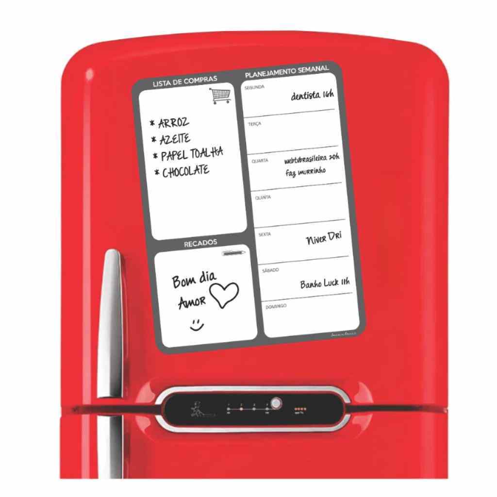 Magnético de Geladeira Imã planner organizador que escrevee apaga