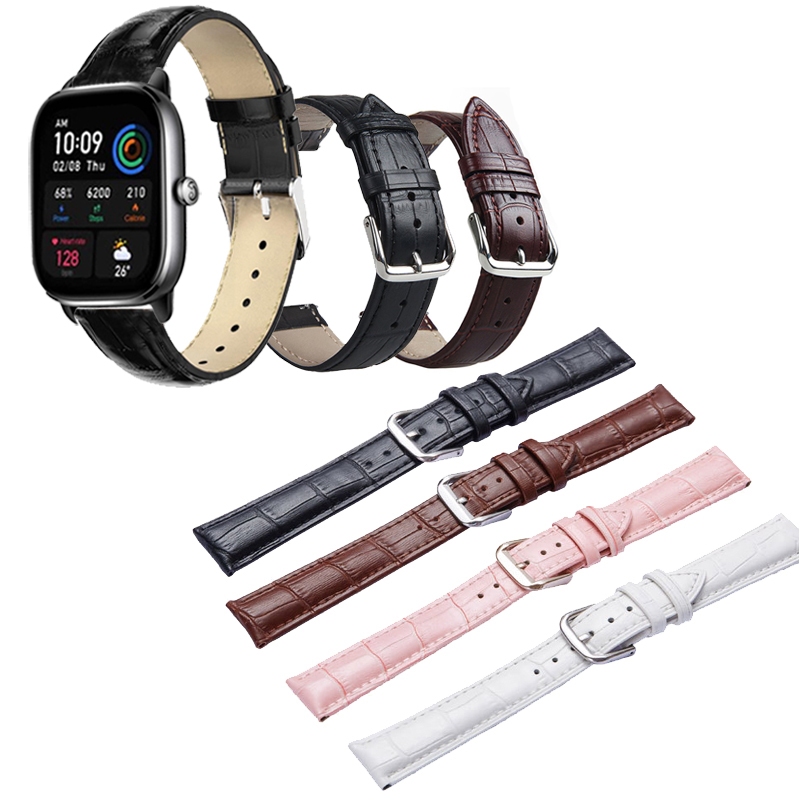 Pulseira De Couro De Qualidade De 20mm , Relógio Para Huami Amazfit GTS2 GTS4 mini GTS3 GTS2e Neo GTS 2 3 4 2e Ativo 2 em Oferta na Shopee