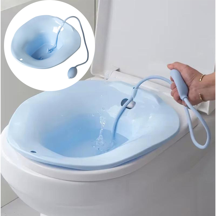 Bacia De Banho Assento Dobrável Portátil Unissex Com Flusher Higiene Íntima Cuidados Com Hemorróidas em Oferta na Shopee