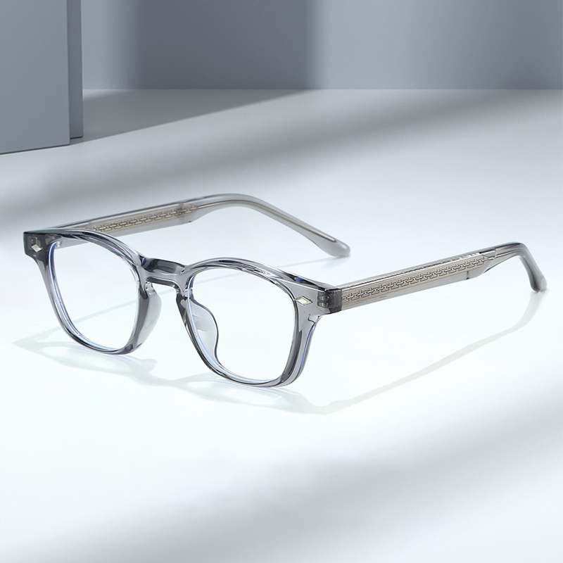Nova Moda Óculos Quadro Masculino Feminino Ultraleve TR90 Quadrado Rebite Anti Luz Azul Ópticos