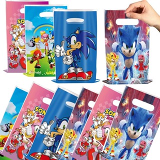 40 Peças Sacos De Presente De Doces De Plástico Com Tema Soniced Hedgehog Decoração De Festa De Aniversário Pacote De em Oferta na Shopee