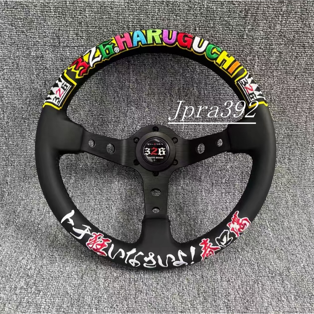 Volante Japonês Estilo JDM Com Letras Bordadas De Carro Esportivo Prato Profundo 320 Mm