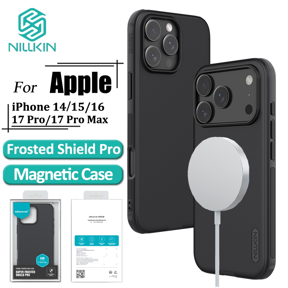 Nillkin Capa De Telefone Magnética Para iPhone 17 Pro Max 16 15 14 13 Caso Anti Impressão Digital Traseira À Prova De Ch em Oferta na Shopee
