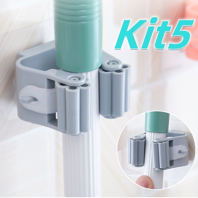 5 pcs Mop Suporte Vassoura Utensílios Multiuso Suporte rganizadores De Vassouras E Rodos Mop