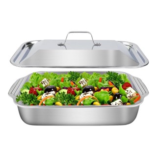 Assadeira De Aço Inoxidável Com Tampas , Antiderrapante , Resistente A Altas Temperaturas em Oferta na Shopee