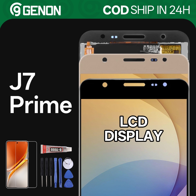 Genon 5.5'PLS LCD Para Samsung Galaxy J7 Prime G6100 G610Y Display Peças De Reposição Tela De Toque