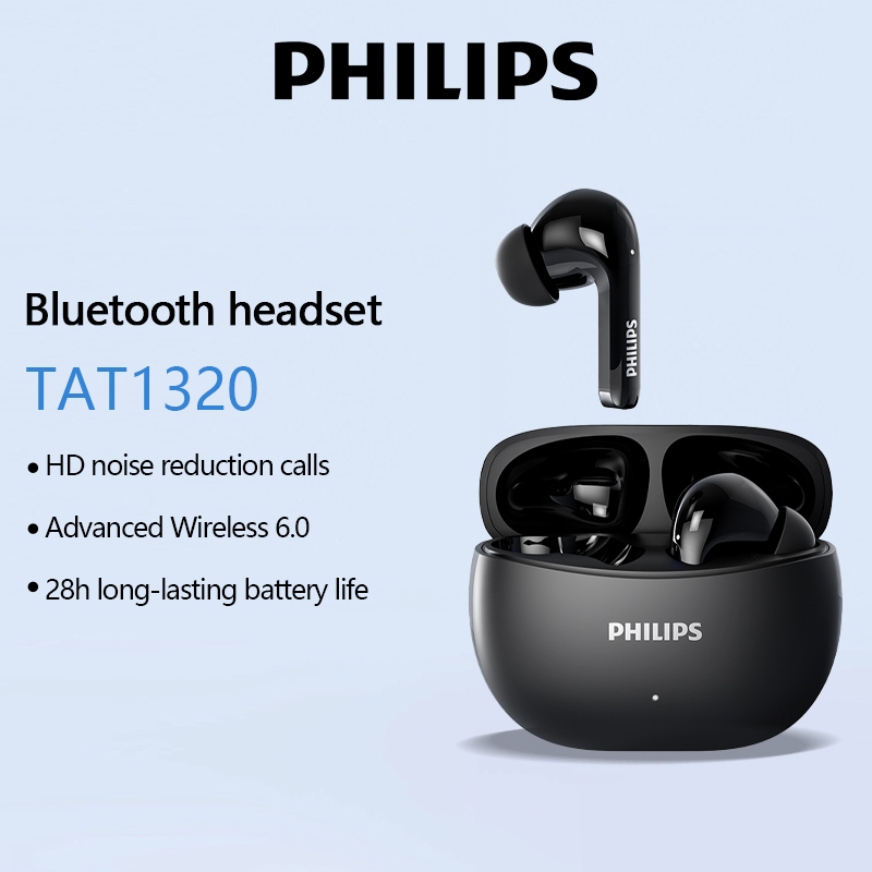 Philips Tat1320 Fone de Ouvido Bluetooth Hifi Som Estéreo Até 28 Horas de Duração da Bateria Fones Sem Fio 6.0