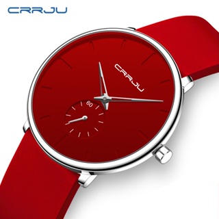 Original CRRJU Pulseira De Relógio Masculina Casal Estilo Unissex Marca De Moda Silicone Casual Esportes Clássico Minima em Oferta na Shopee