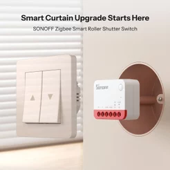 SONOFF MINI-ZBRBS Zigbee Smart Roller Shutter Switch Cena Local Signal Booster Transformar Cortinas Com Controle Intelig