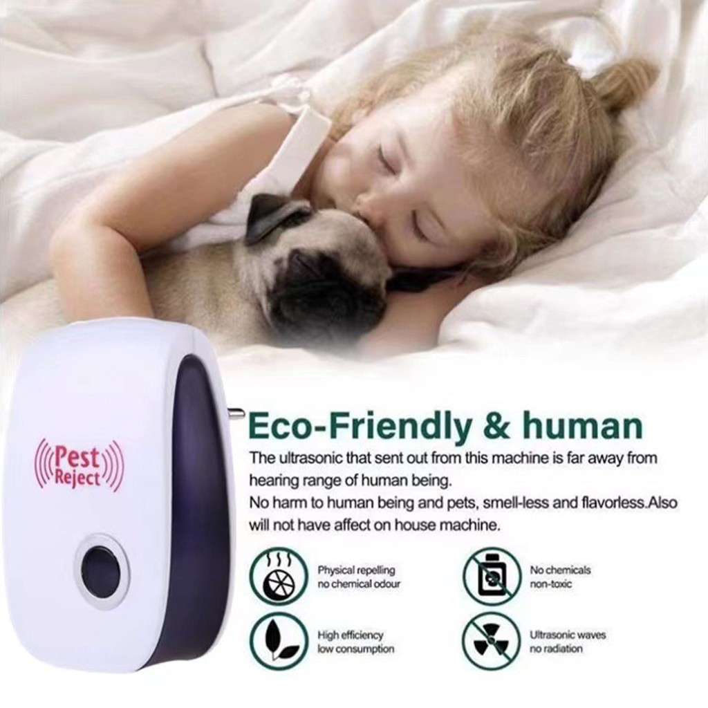 KIT 6 Repelente Eletrônico Ultrassônico Mosca Pernilongos Baratas Morcegos repele e Espanta Ratos bivolt