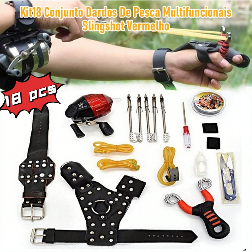 Kit de pesca com estilingue giratório para pesca de alta precisão em Oferta na Shopee