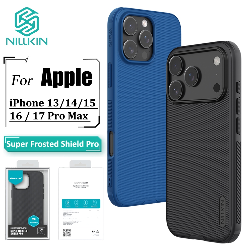 Nillkin Escudo Pro Caso Para iPhone 17 Max 16 15 14 13 Anti Impressão Digital À Prova De Choque Capa Traseira