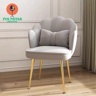 Cadeira De Jantar Veludo Volta Quarto Net Vermelho Maquiagem Com Travesseiro Penteadeira Prego em Oferta na Shopee