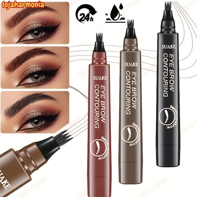 Lápis De Sobrancelha Líquido À Prova D'água De 5 Cores , De Longa Duração , Definição Natural , Maquiagem Barata 4D-LJ