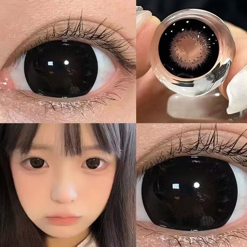 Lentes De Contato Pretas Grandes Com Grau 0 ~-8.00 Diâmetro : 14.5MM GDIA : 14.4MM 6a Utilização WT 40 % Para Olhos De B