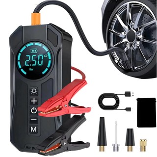 Inflador Portátil Do Compressor Da Bomba De Ar Multi-Função 4 Em 1 PowerBank 8kmah Bateri…