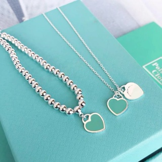 Conjunto De Colar E Pulseira Em Prata 925 Bracelete Azul 925 Prata Bracelete em forma de coração (sem caixa) em Oferta na Shopee