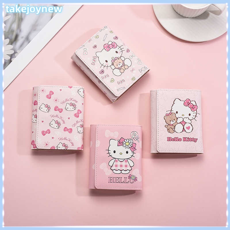 [takejoynewBR] Carteira Feminina Dobrável Com Três Dobras , Personalidade , Portátil , Multifuncional , Porta-Moedas Car em Oferta na Shopee