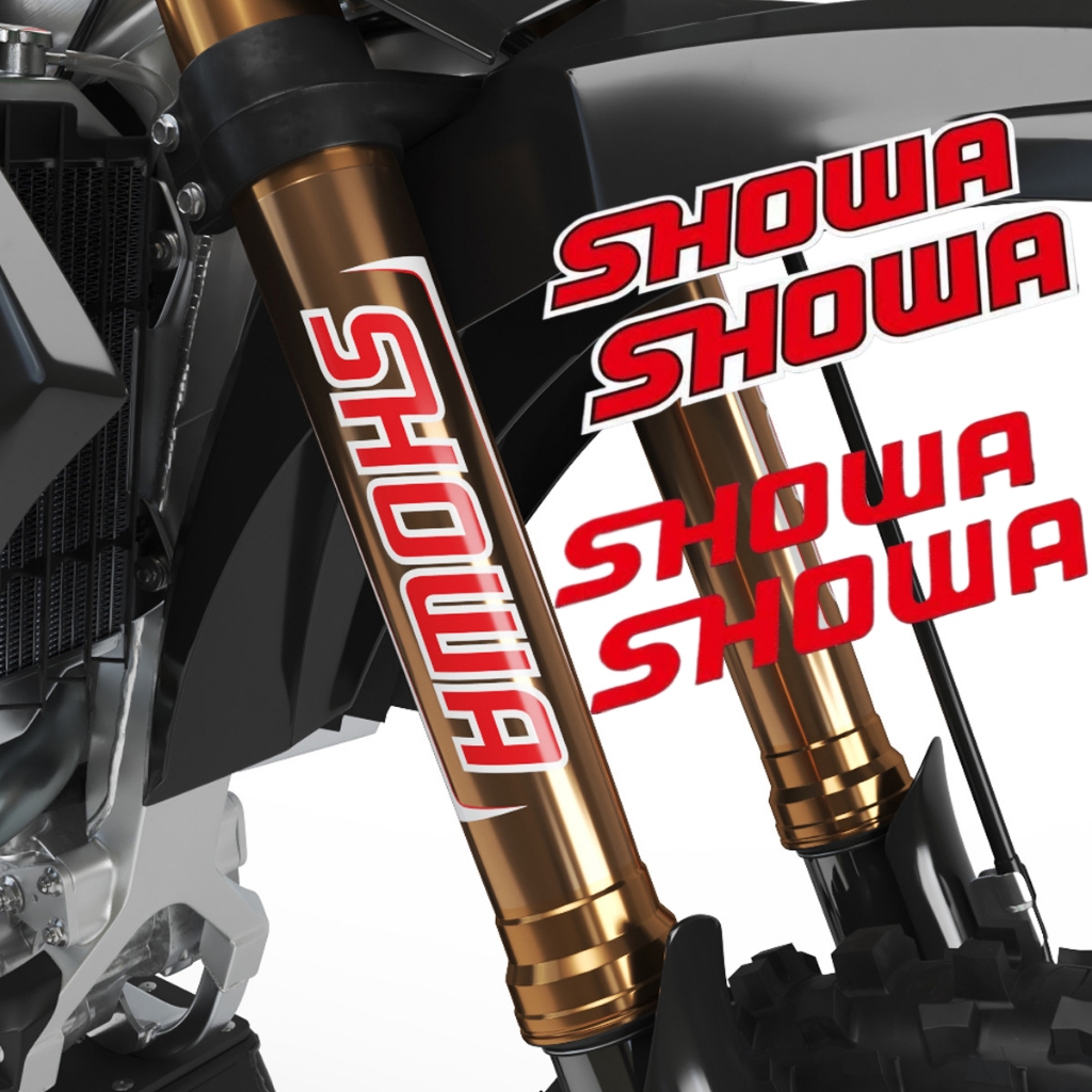 Adesivo Para Motocicleta De Motocross , Garfo À Prova D'água , Suspensão , Decalques Showa em Oferta na Shopee