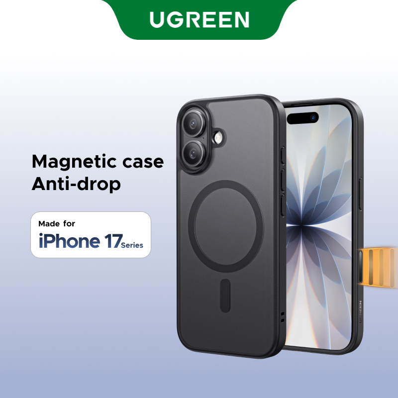 UGREEN Capa De Telefone Magnética Preta Para iPhone Série 17 Com Botão 17/17 Pro Max Ar em Oferta na Shopee