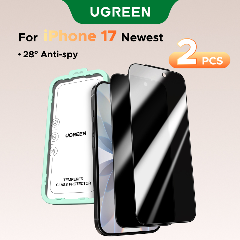 UGREEN 2pcs Protetor De Tela De Privacidade Para iPhone Série 17 Vidro Temperado Anti-Espião 17 Pro Max Protetores em Oferta na Shopee