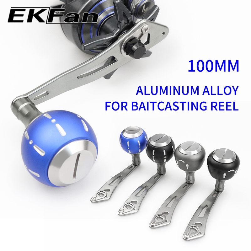 EKFan 100mm Baitcasting Fishing Reel handle aluminum alloy for shimano/daiwa/abu 7*4/8*5 lure reel handle parts