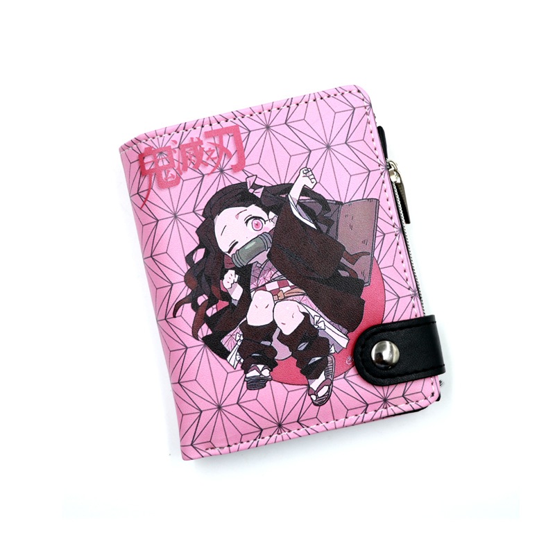 Anime Demon Slayer Kamado Agatsuma Zenitsu Inosuke Carteira Curta Nezuko Bolsa Dobrável Com Zíper De Moedas em Oferta na Shopee