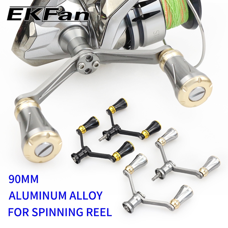 EKFan 90mm Spinning Reel handle Aluminum Alloy material for daiwa shimano double knob Power handle Fishing Gears