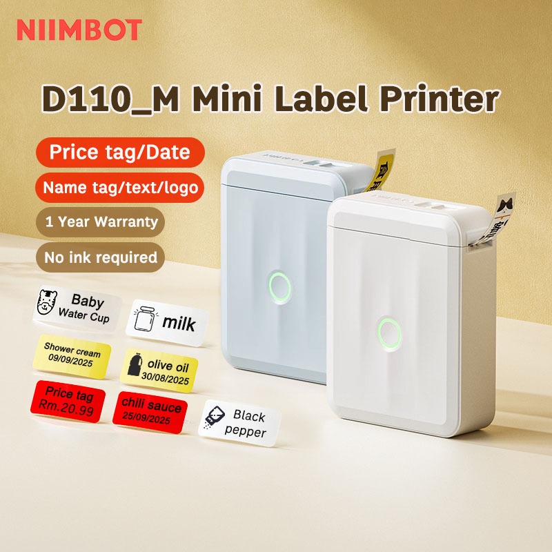 Impressora de Etiquetas de Nome Niimbot D110,mini Impressora de Etiquetas de Preço Sem Fio Bluetooth