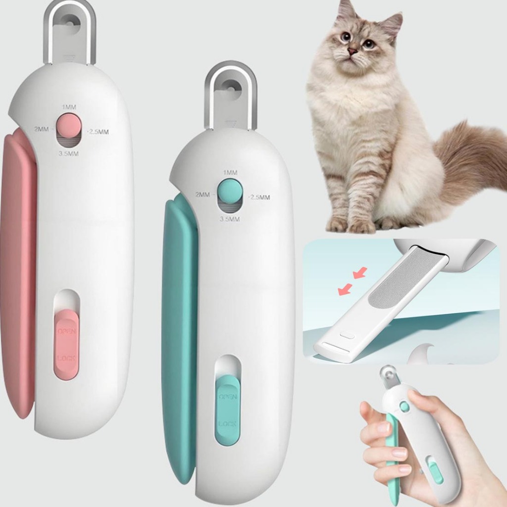 2 em 1 Cortador Profissional de Unhas de Gato com Furo Ajustável Para Gatinhos Filhote em Oferta na Shopee