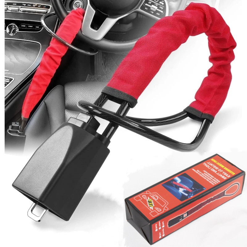 Volante Anti-roubo bloqueio cinto de segurança do carro veículo 3 chaves em Oferta na Shopee