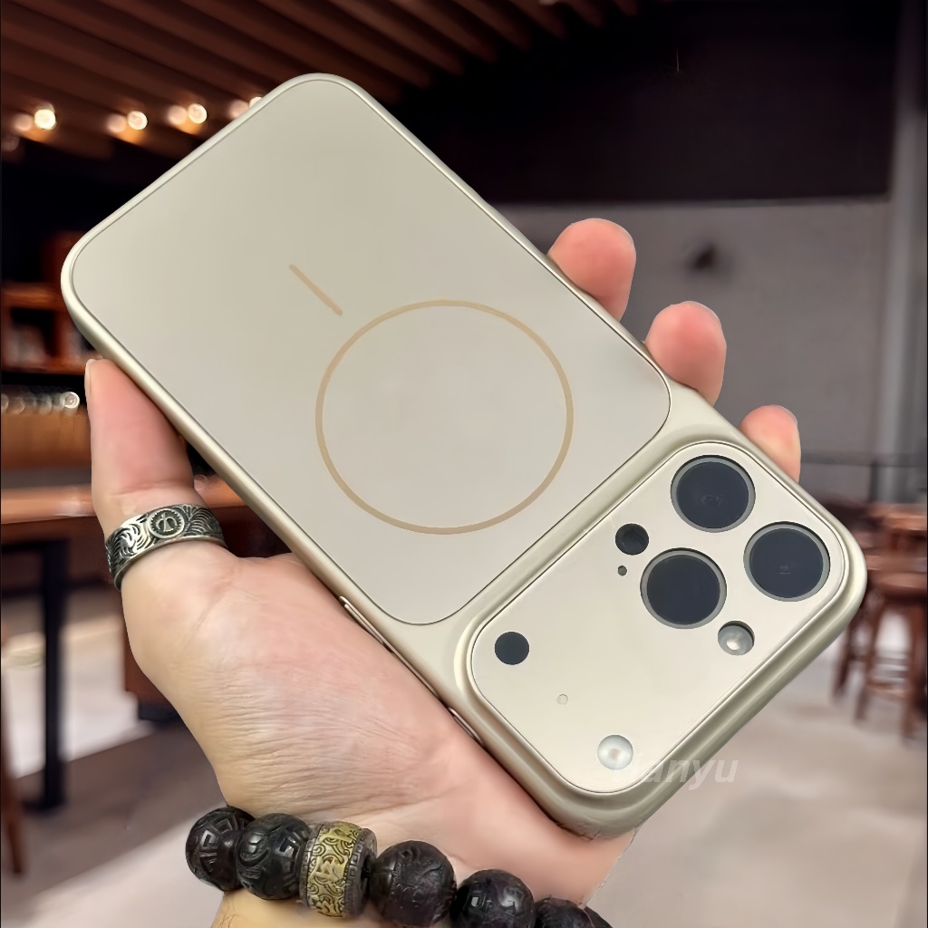 Novo original Laranja Vidro Magnético Caso De Telefone Para iPhone 17 16 15 14 13 Promax Proteção Da Lente Câmera 17Air - detalhe