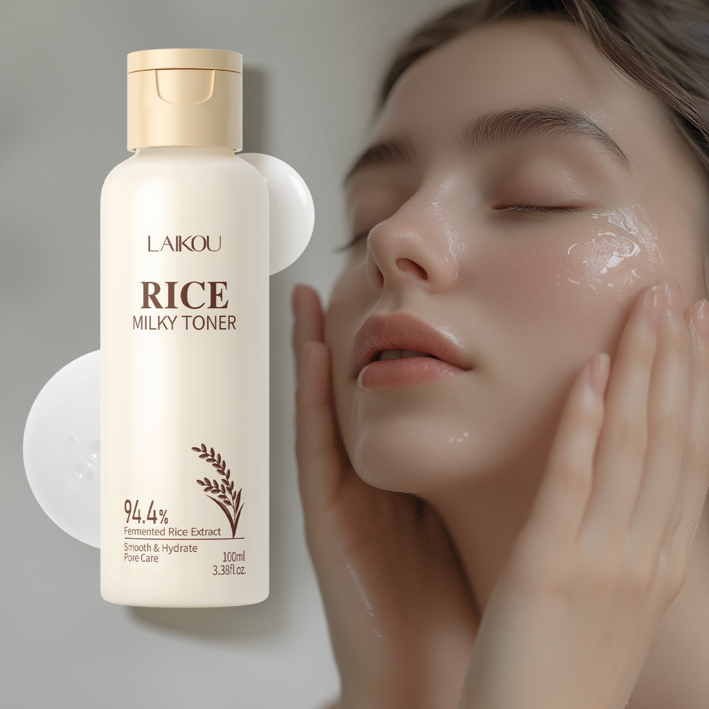 LAIKOU Arroz Milky Toner Refrescante E Hidratante Nutrir Profundamente O Equilíbrio Da Pele Tom Brilho 100ml