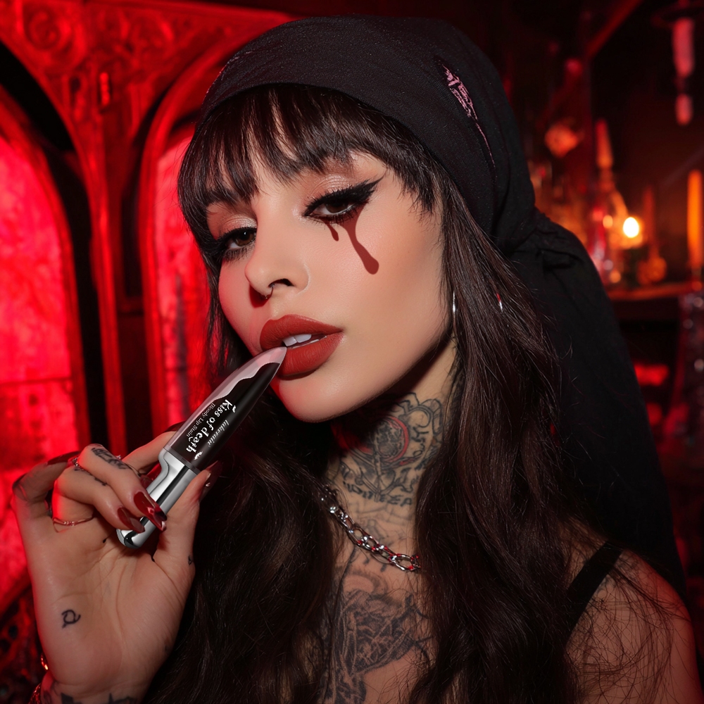 Halloween Vampire Blood Lip Stain - Waterproof & Long Lasting 24H - Gothic Lip Gloss for Cosplay, Goth Makeup — imagem 2 de 2