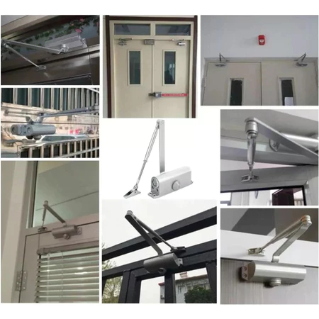 Detalhes do Mola Aérea Freio Fechador Automático Para Portas Externas E Internas Até 60 Kg