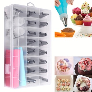 38 pcs Decoração de Bico de Aço Inoxidável para Bolo em Oferta na Shopee